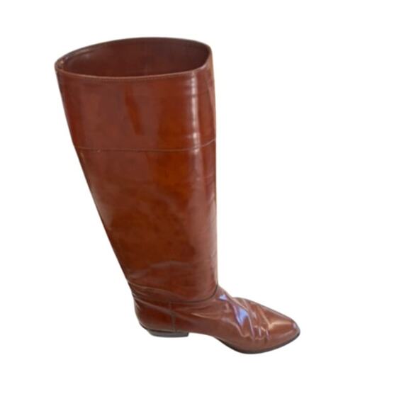 "GIAMPAOLO" ITALY Brown Knee High Leather Boots SZ 39 Country Cowgirl Horse Girl - Picture 14 of 15